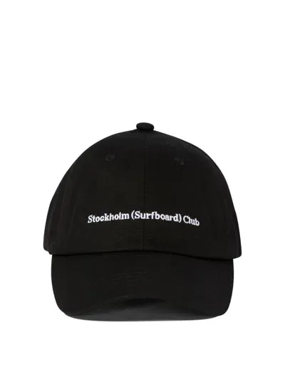 Stockholm Surfboard Club Baseball Cap With Embroidered Logo In Black