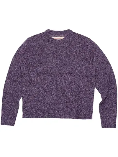 Stockholm Surfboard Club Intarsien-pullover Mit Logo In Violett