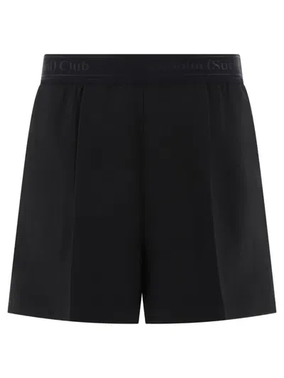 Stockholm Surfboard Club Short With Elasticated Waist In Black