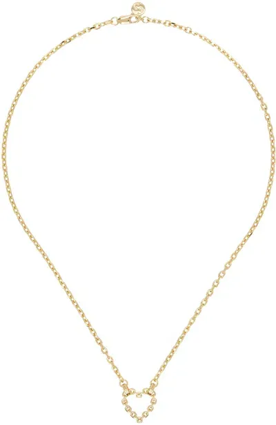 Stolen Girlfriends Club Gold Chain Heart Necklace In Gold Plated