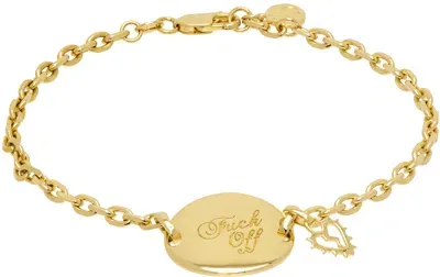 Stolen Girlfriends Club Gold Warm Welcome Bracelet In Gold Plated