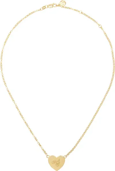 Stolen Girlfriends Club Gold Warm Welcome Heart Necklace In 18k Gold Plated