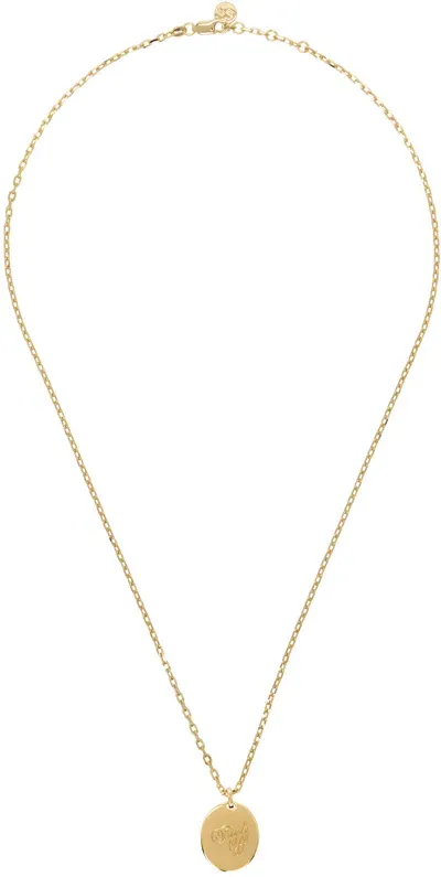 Stolen Girlfriends Club Gold Warm Welcome Necklace In Gold Plated