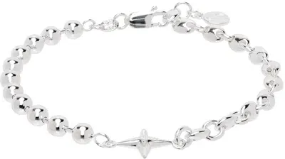 Stolen Girlfriends Club Silver Shuriken Missmatch Bracelet In Sterling Silver