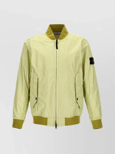 Stone Island Membrana 3l Tc Bomber Jacket In Green