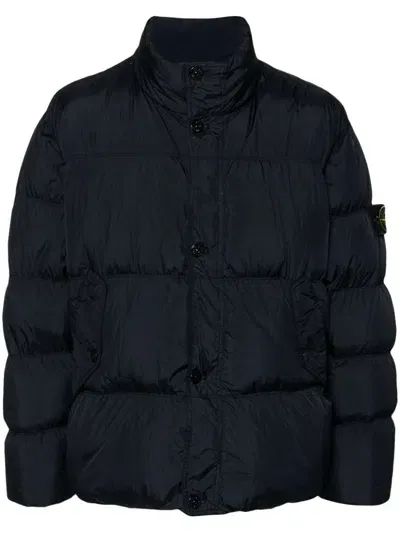 Stone Island Compass-badge Padded Jacket In Blue