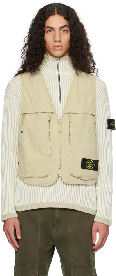 Stone Island Beige G03m3 David Light-tc Vest In V0097 Plaster