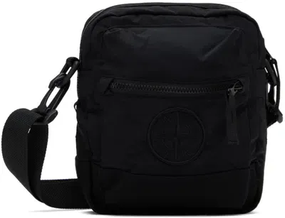 Stone Island Black Contrast Nylon Metal Co Shape Bag In V0029 Black