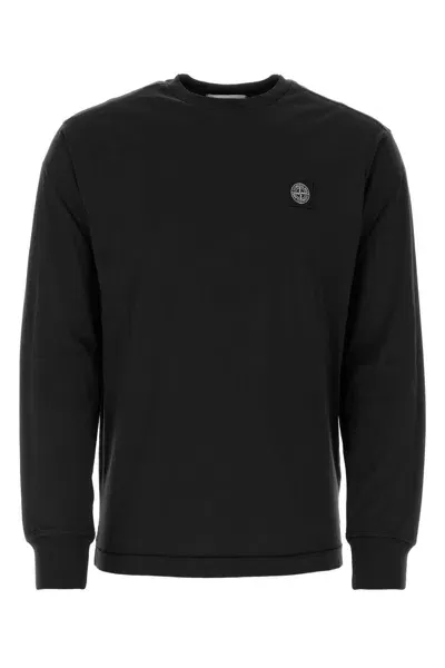 Stone Island Cotton Jersey T-shirt In Black