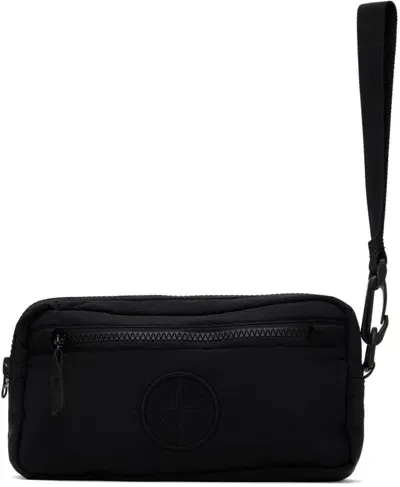 Stone Island Black Nylon Metal Detachable Pouch In V0029 Black