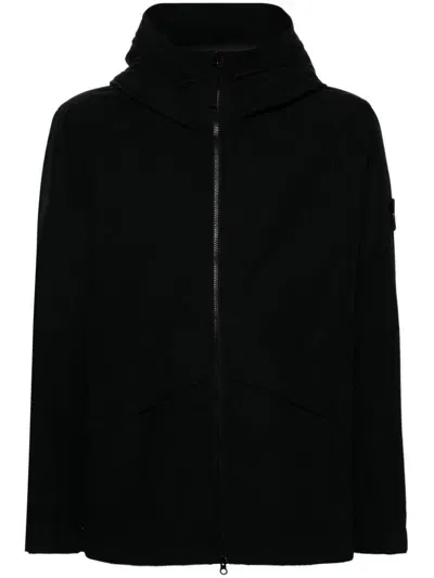 Stone Island Canvas Jacket In Black