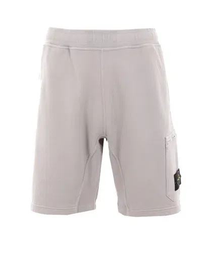 Stone Island Cargo Bermuda Shorts In Grey