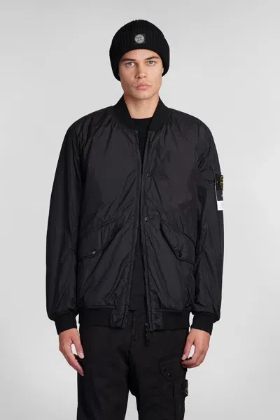 Stone Island Casual Jacket In Black Polyamide