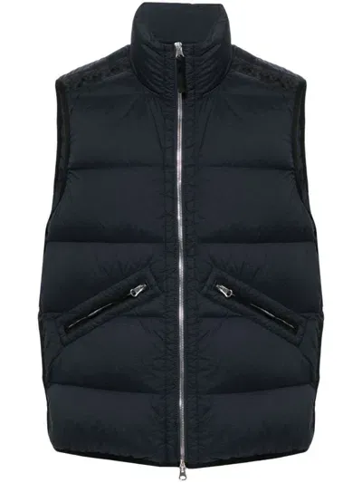 Stone Island Compass-badge Padded Gilet In V0020 Navy