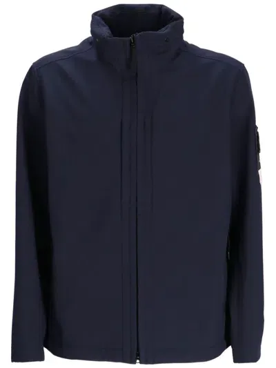 Stone Island Compass-badge Jacket In Blue