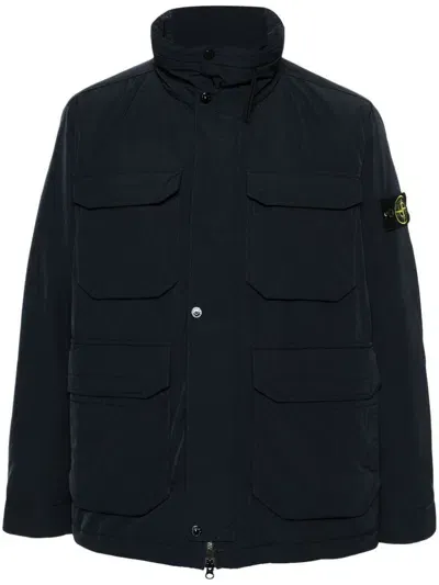 Stone Island Compass-badge Jacket In Blue