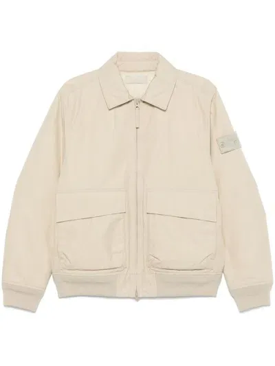 Stone Island Compass-badge Jacket In Neutrals