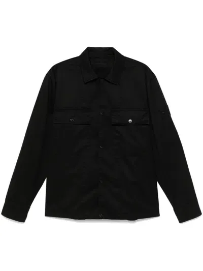 Stone Island Compass-badge Shirt Jacket In Black