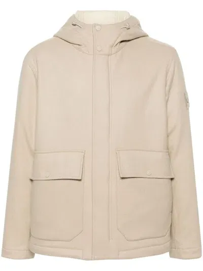 Stone Island Compass Hooded Jacket In Neutrals