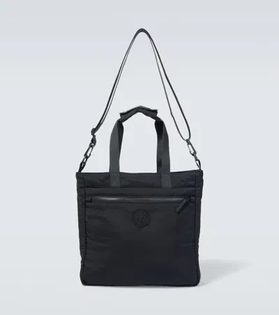 Stone Island Compass Tote Bag In Black