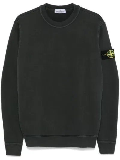 Stone Island Cotton Crew-neck Sweatshirt In Gray