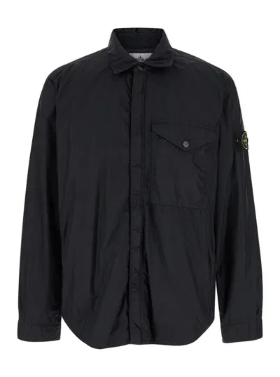 Stone Island Insulated Lightweight Jacket In Black