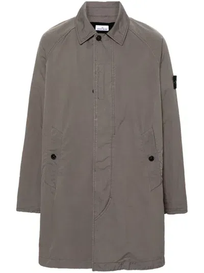 Stone Island David-tc Coat In Brown