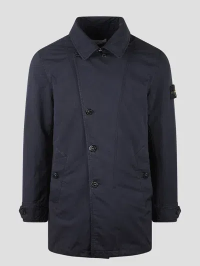 Stone Island David Trench Coat In Black