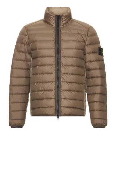 Stone Island Down Jacket In Green