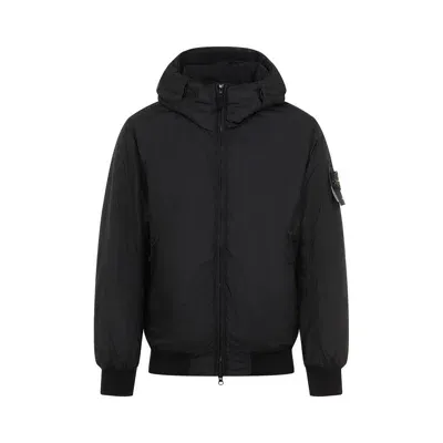 Stone Island Jacket With Zipper And Hood Clothing In Black