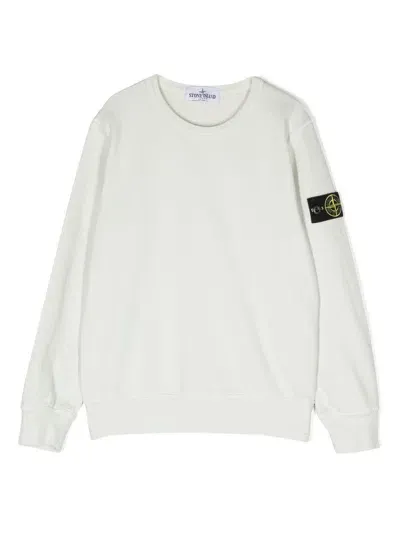 Stone Island Junior Compass-patch Sweatshirt In Grau