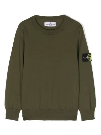 Stone Island Junior Sweater In Green