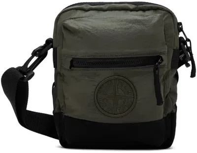 Stone Island Khaki Contrast Nylon Metal Co Shape Bag In V0059 Musk