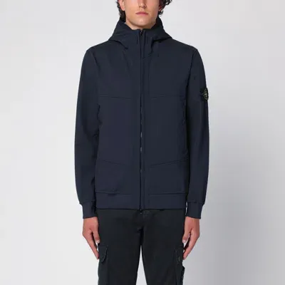 Stone Island Light Outerwear Jacket Navy In Black