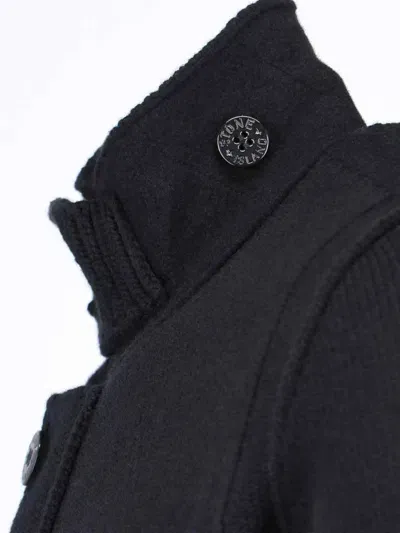 Stone Island Logo Turtleneck Sweater In Nero