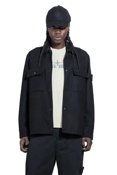 Stone Island Man Black Jackets