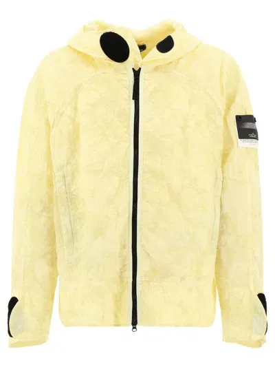 Stone Island "nylon Metal Econyl" Windbreaker In Yellow