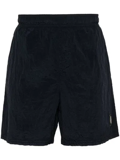 Stone Island Nylon Swim Shorts In Blu