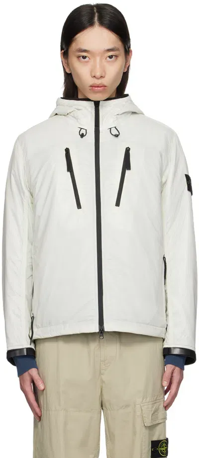 Stone Island Off-white Packable Insulated Jacket In Off White