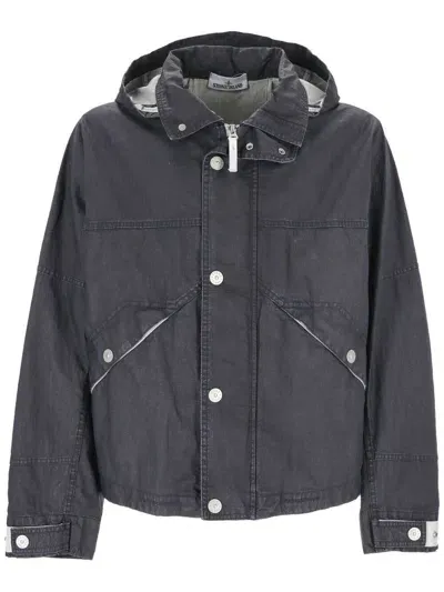 Stone Island Outerwears In Blue