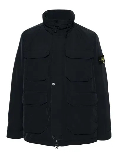 Stone Island Padded Jacket In Azul