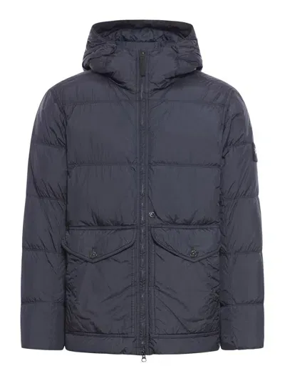 Stone Island Padded Jacket In Blue