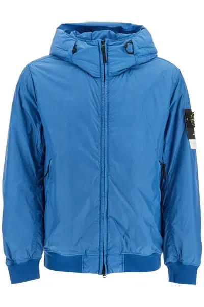 Stone Island Padded Jacket With Prima In Blue