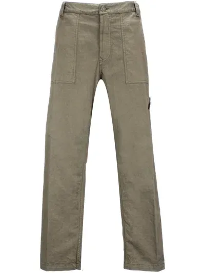 Stone Island Trousers In Green