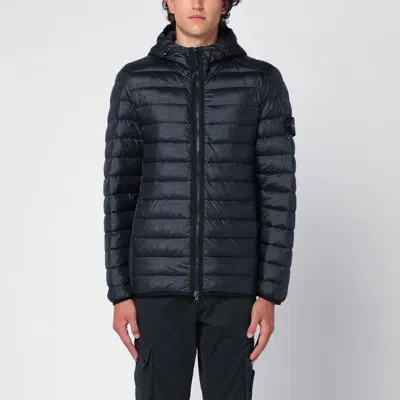 Stone Island Quilted Down Jacket With Hood Navy