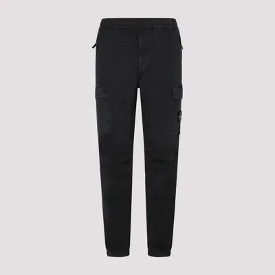 Stone Island Regular Tapered Pants In A Black