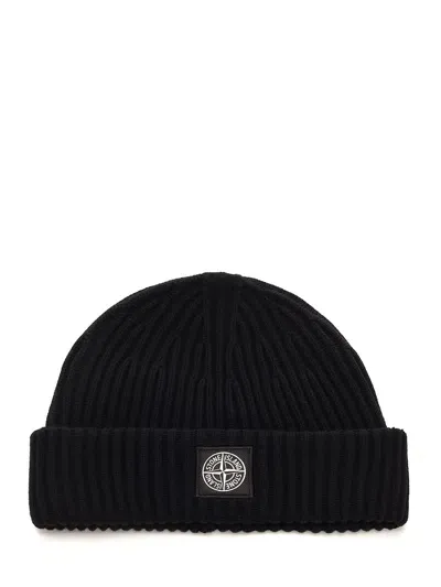 Stone Island Rws Wool Hat In Black