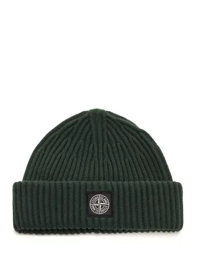 Stone Island Rws Wool Hat In Green