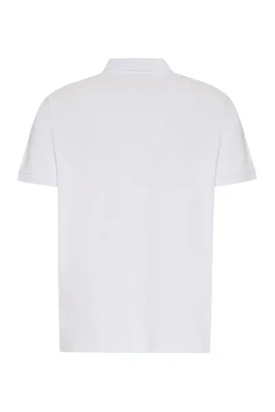 Stone Island Slim Cotton Polo Shirt In White