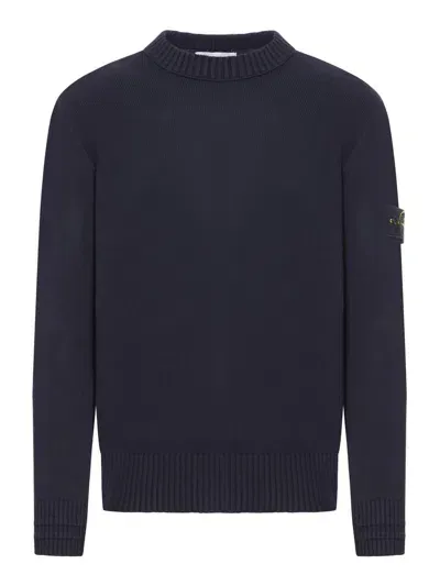 Stone Island Sweater In Blue